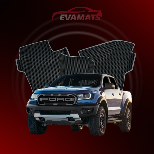 Dywaniki samochodowe EVAMATS do Ford Ranger Raptor 5 gen 2019-2023 rok PICK-UP podwójna kabina