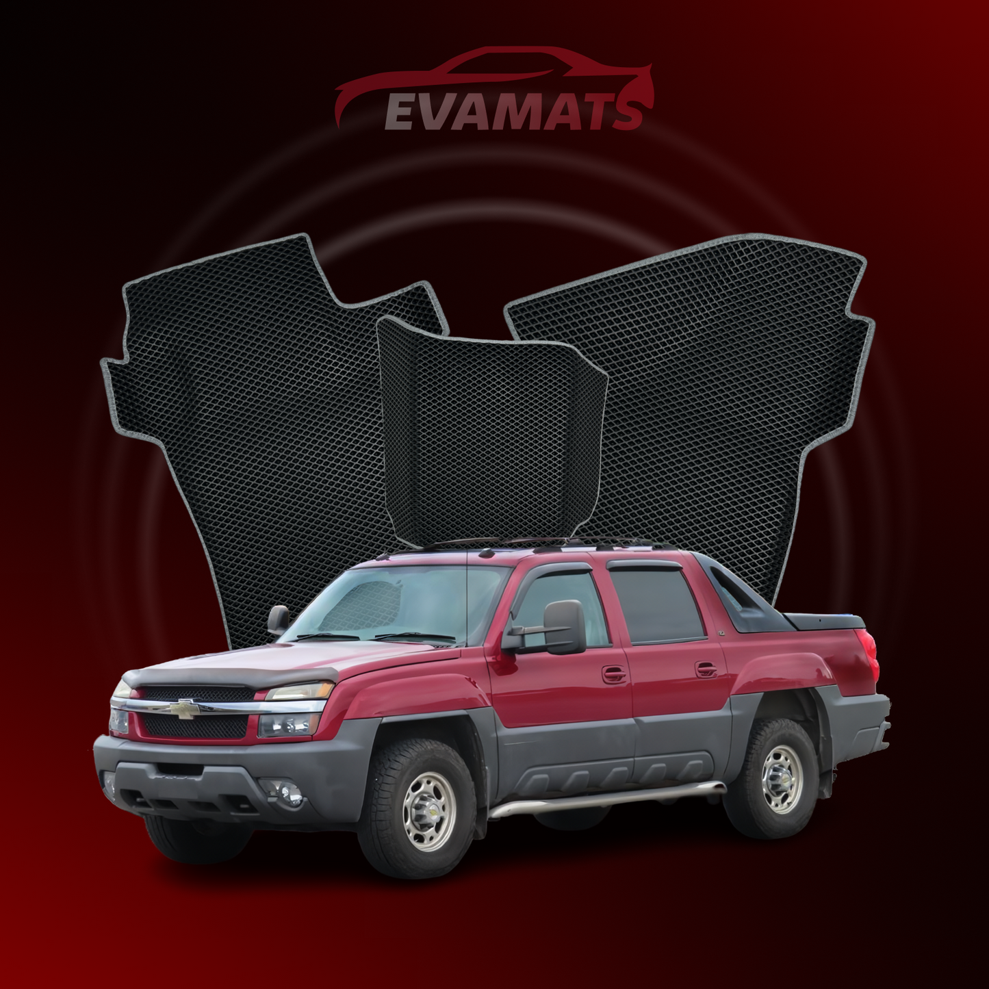 Dywaniki samochodowe EVAMATS do Chevrolet Avalanche 1 gen 2001-2006 rok PICK-UP z podwójna kabina