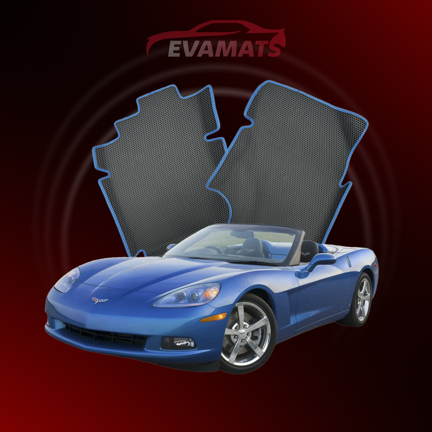 Коврики EVAMATS для Chevrolet Corvette(C6) 6-го поколения 2004-2014 гг. КАБРИОЛЕТ