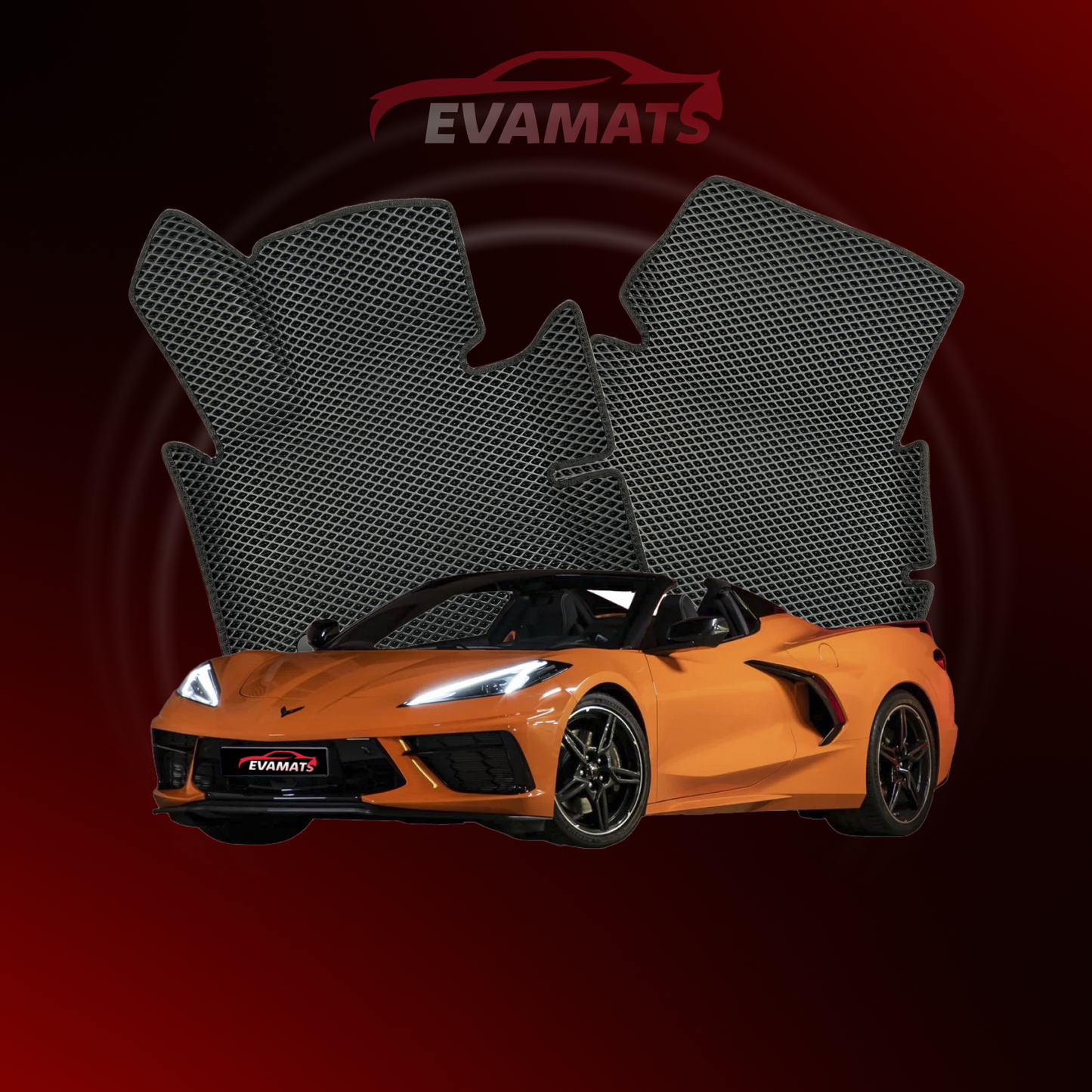 Автоковрики EVAMATS для Chevrolet Corvette(C8) 8 gen 2020-2025 р. КАБРИОЛЕТ