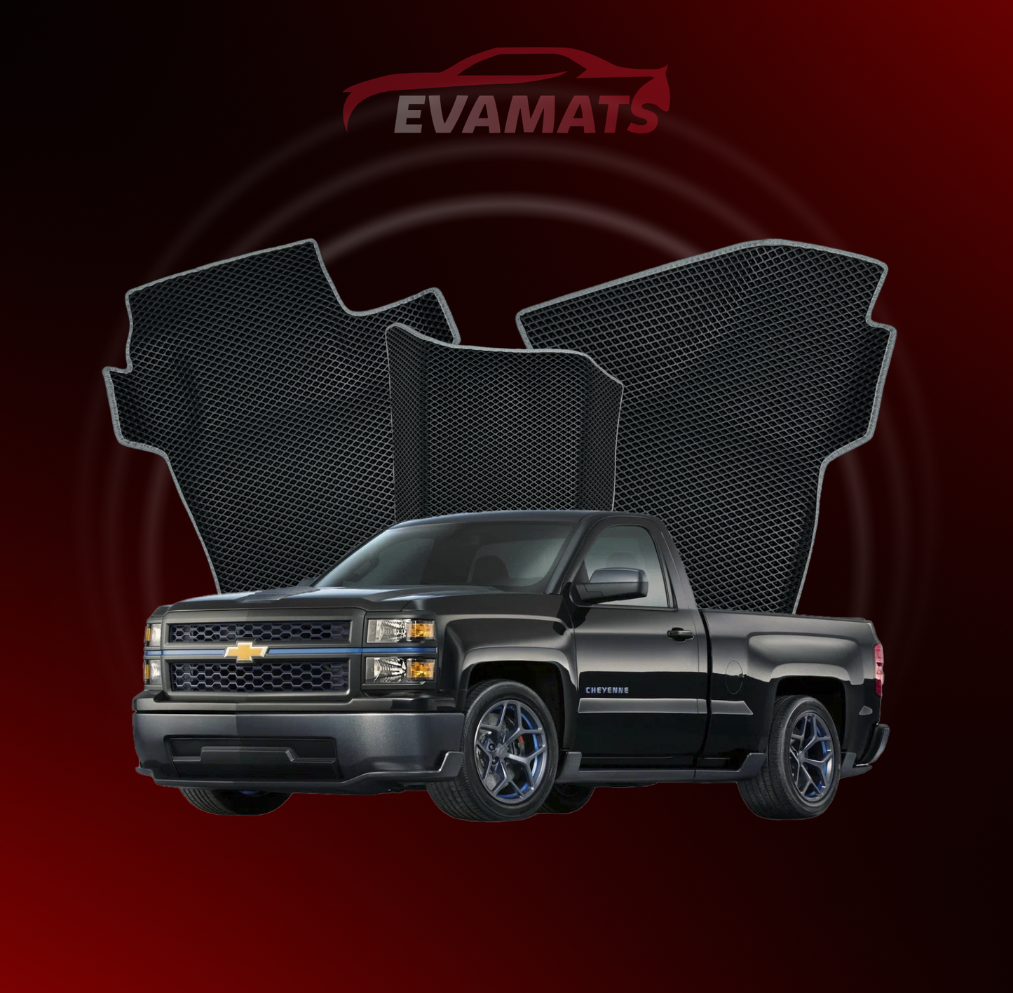 Автомобільні килимки EVAMATS для Chevrolet Silverado(GMTK2XX) 3 Gen 2013-2019 Year PICK-UP Single Cab Regular