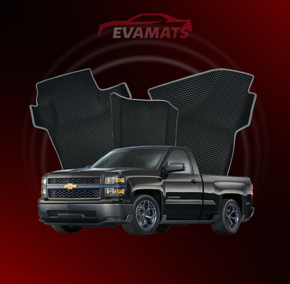 Dywaniki samochodowe EVAMATS do Chevrolet Silverado(GMTK2XX) 3 gen 2013-2019 rok PICK-UP z poedyncza kabina Regular