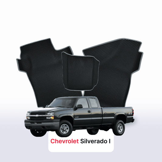 EVA Dywaniki samochodowe od EVA MATS 3D do Chevrolet Silverado(GMT800) 1 gen 1998-2007 rok PICK-UP z półtorej kabiny