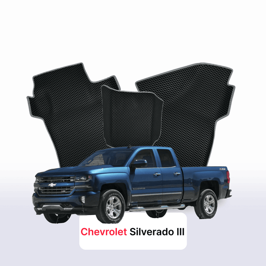 EVA Dywaniki samochodowe od EVA MATS 3D do Chevrolet Silverado(GMTK2XX) 3 gen 2013-2019 rok PICK-UP z podwójna kabina Double