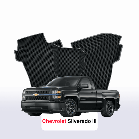 EVA Dywaniki samochodowe od EVA MATS 3D do Chevrolet Silverado(GMTK2XX) 3 gen 2013-2019 rok PICK-UP z poedyncza kabina Regular