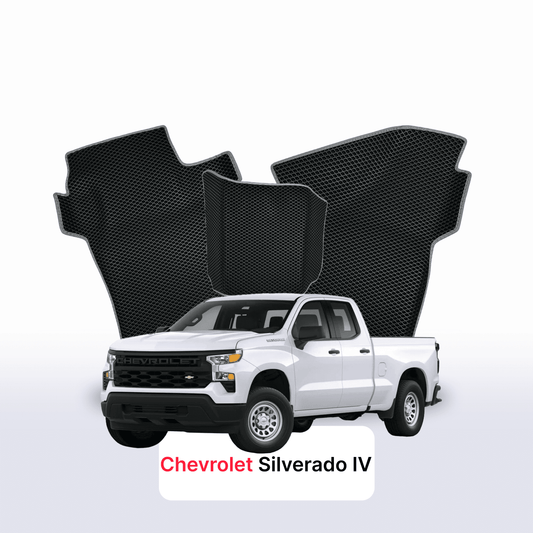 EVA Dywaniki samochodowe od EVA MATS 3D do Chevrolet Silverado(T1XX) 4 gen 2019-2025 rok PICK-UP z podwójna kabina Double