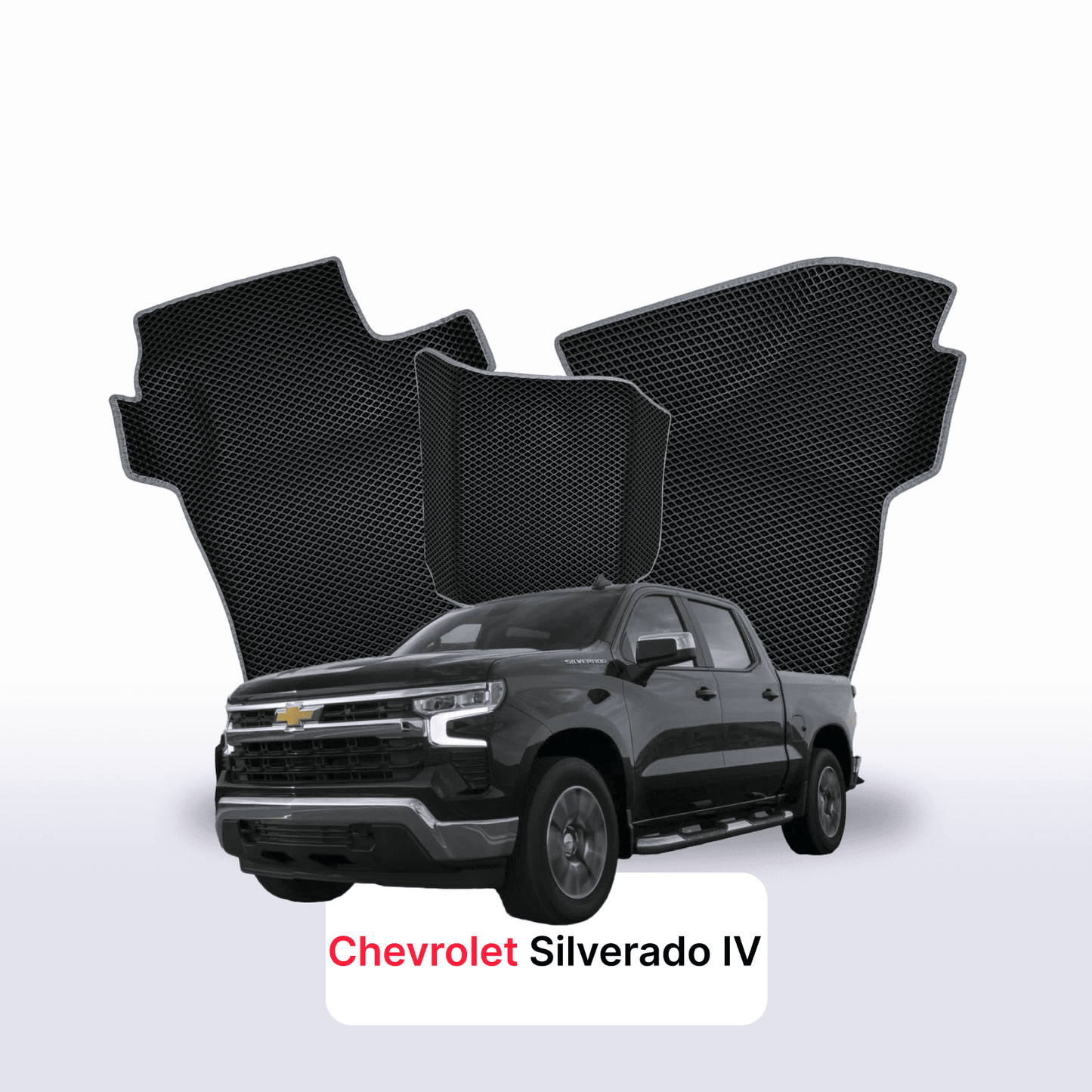 Автомобильные коврики EVAMATS для Chevrolet Silverado (T1XX) 4 Gen 2019-2025 PICK-UP с двойной кабиной, выросли