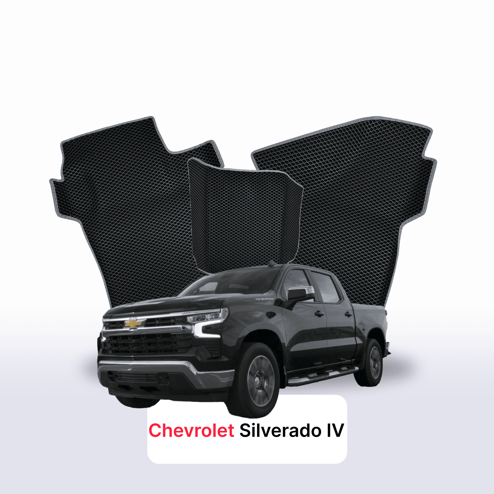 Автомобильные коврики EVAMATS для Chevrolet Silverado (T1XX) 4 Gen 2019-2025 PICK-UP с двойной кабиной, выросли