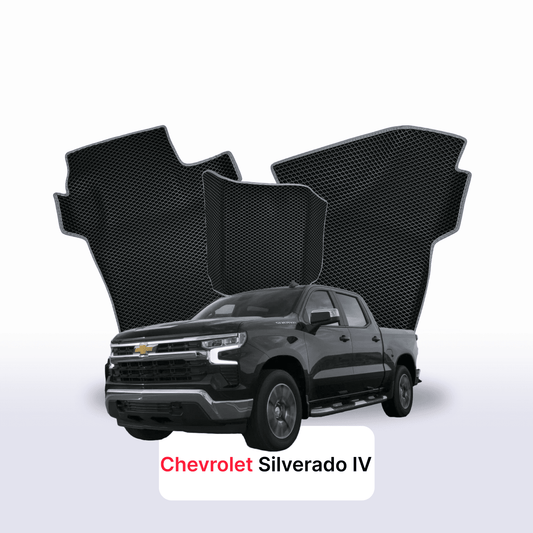 EVA Dywaniki samochodowe od EVA MATS 3D do Chevrolet Silverado(T1XX) 4 gen 2019-2025 rok PICK-UP z podwójna kabina Grew