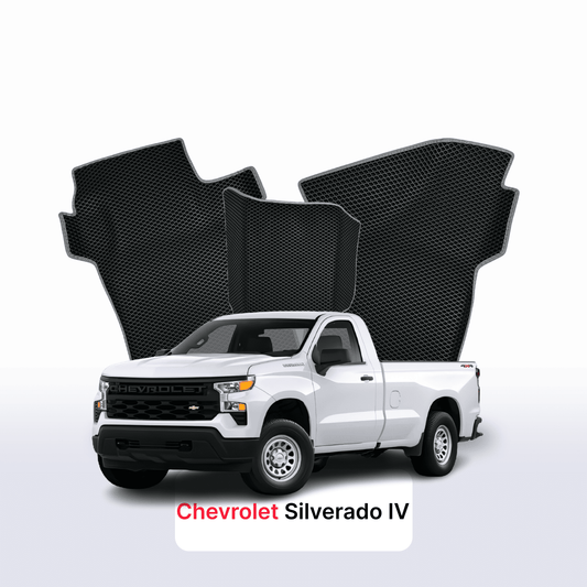 EVA Dywaniki samochodowe od EVA MATS 3D do Chevrolet Silverado(T1XX) 4 gen 2019-2025 rok PICK-UP z poedyncza kabina Regular