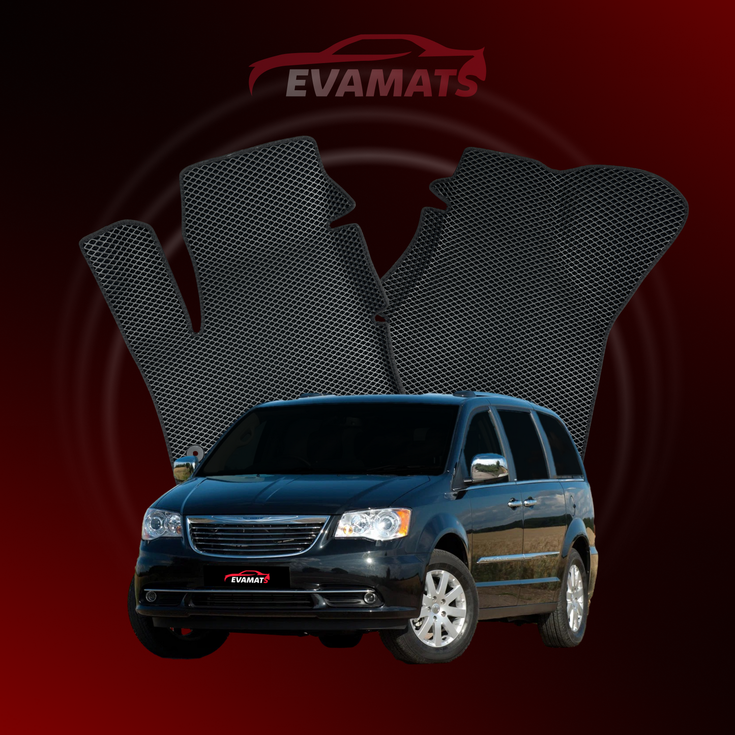 Dywaniki samochodowe EVAMATS do Chrysler Voyager Grand 5 gen 2007-2016 rok MINIVAN