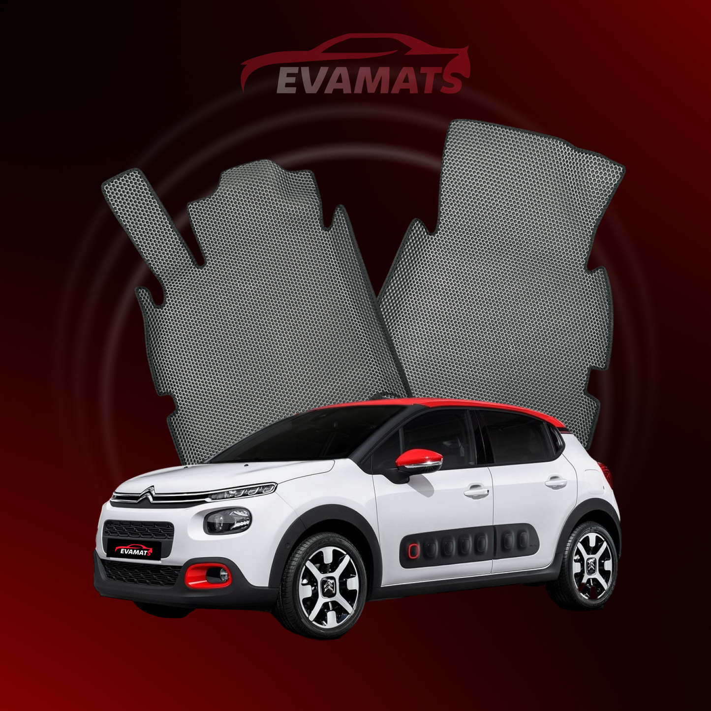 Автоковрики EVAMATS для Citroen C3 3 gen 2016-2025 р. ХЕТЧБЕК 5 дв.