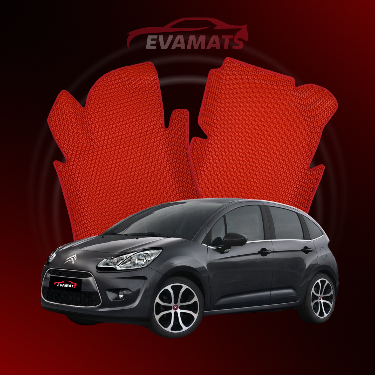 Коврики EVAMATS для Citroen C3 2 поколения 2009-2016 года ХЭТЧБЕК 5 дверей