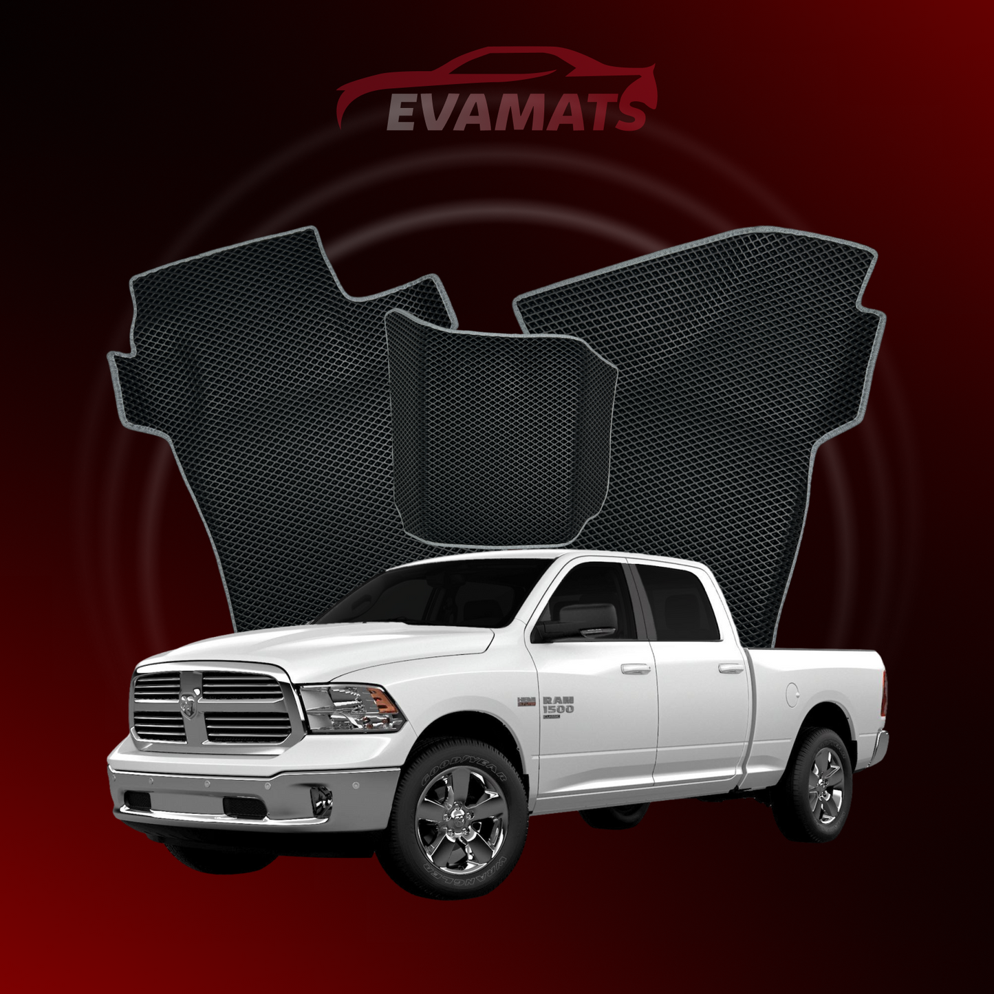 Автомобільні килимки EVAMATS для Dodge RAM(DSDJ) 4th gen 2008-2019 р. PICK-UP з подвійною кабіною