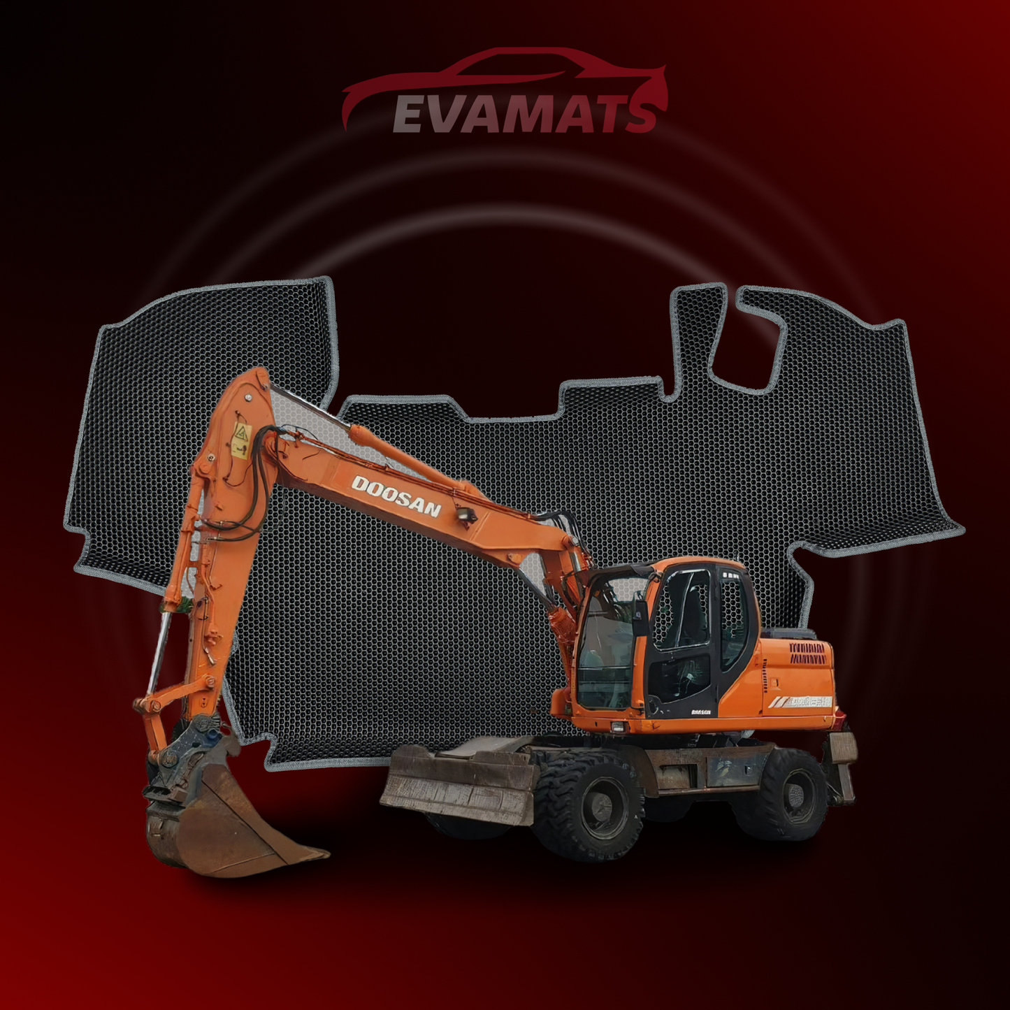 Автоковрики EVAMATS для ЕКСКАВАТОРА Doosan DX160W 1st gen 2008-2024 р.в.