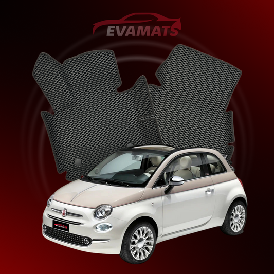 Автоковрики EVAMATS для Fiat 500 2nd gen 2007-2020 р.в. ХЕТЧБЕК 3 дв. КАБРИОЛЕТ