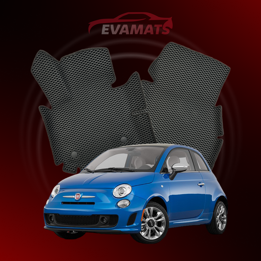 Dywaniki samochodowe EVAMATS do Fiat 500 2 gen 2007-2020 rok HATCHBACK 3 drzwi