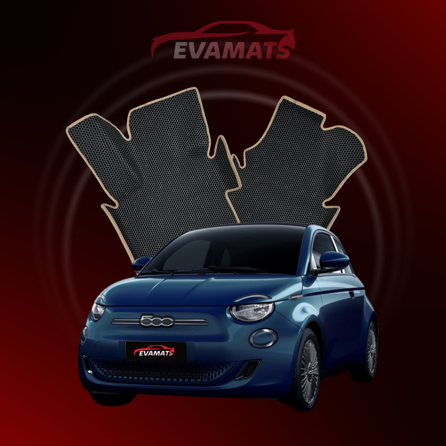 Dywaniki samochodowe EVAMATS do Fiat 500 3 gen 2020-2023 rok Electro HATCHBACK 3 drzwi