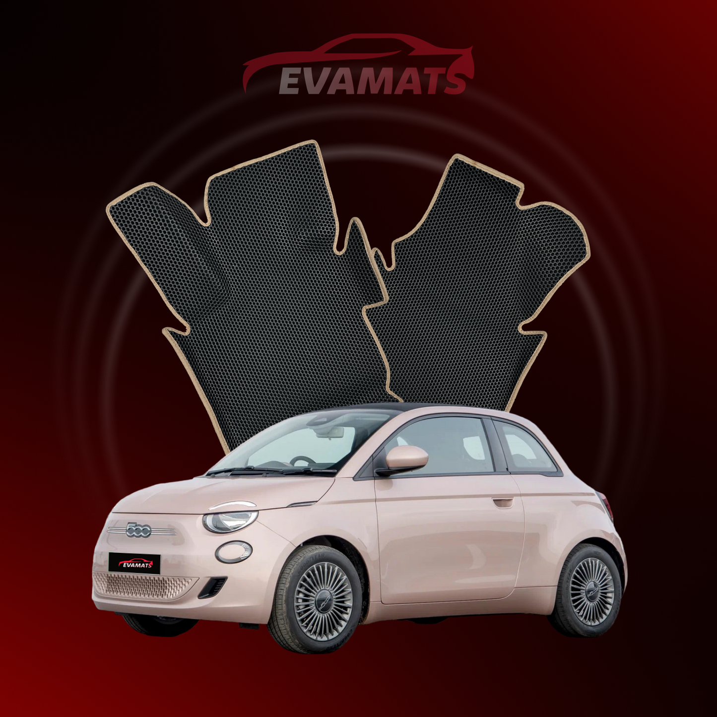 Dywaniki samochodowe EVAMATS do Fiat 500 3 gen 2020-2023 rok Electro HATCHBACK 3 drzwi KABRIOLET