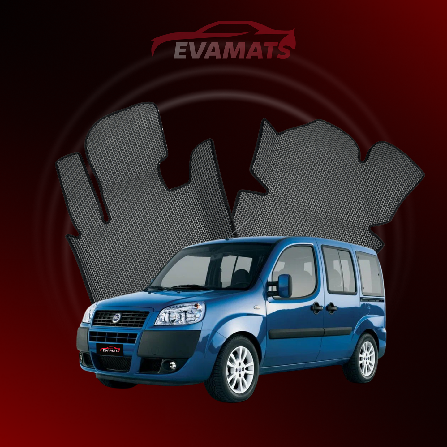 Dywaniki samochodowe EVAMATS do Fiat Doblo 1 gen 2000-2015 rok MINIVAN