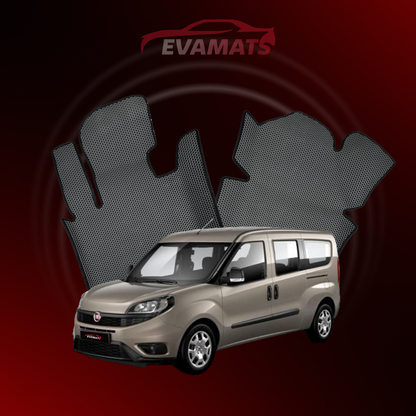 Dywaniki samochodowe EVAMATS do Fiat Doblo 2 gen 2015-2023 rok LONG MINIVAN
