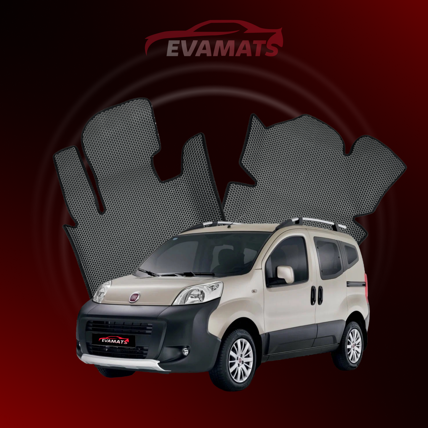 Dywaniki samochodowe EVAMATS do Fiat Fiorino 3 gen 2007-2023 rok MINIVAN