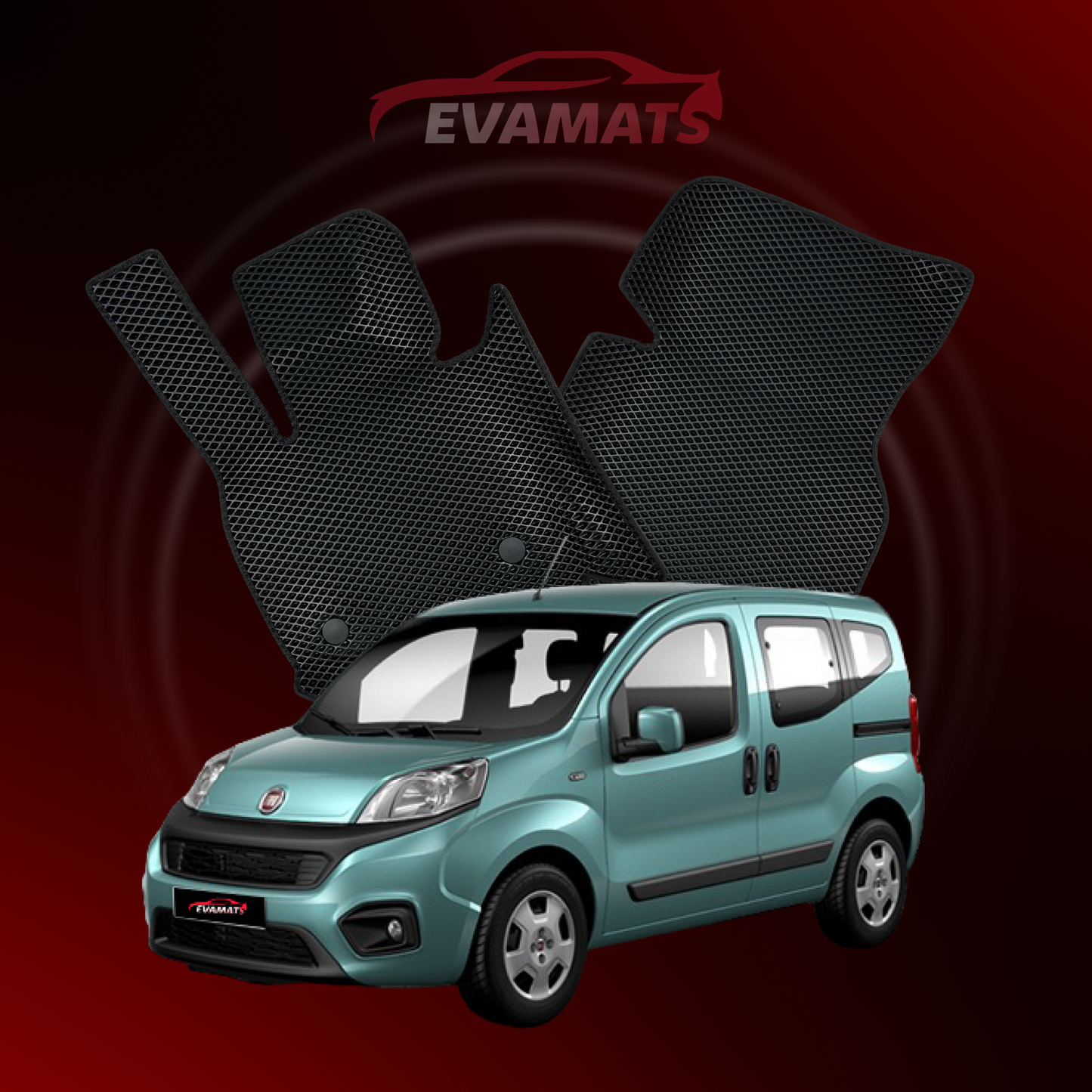 Dywaniki samochodowe EVAMATS do Fiat Qubo 1 gen 2007-2019 rok MINIVAN