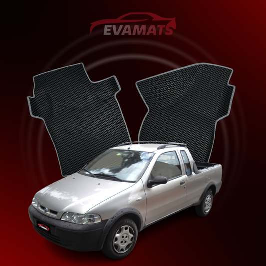 Dywaniki samochodowe EVAMATS do Fiat Strada 1 gen 1996-2020 rok PICK-UP z pojedyncza kabina