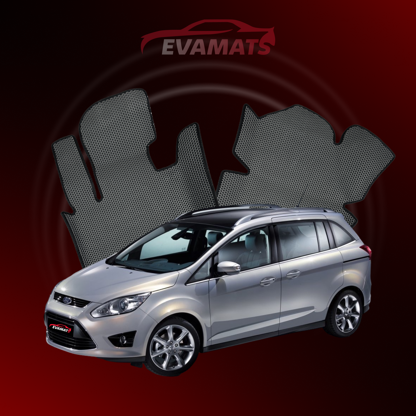 Автоковрики EVAMATS для Ford C-MAX 2 поколения МИНИВЭН 2010-2019 года выпуска