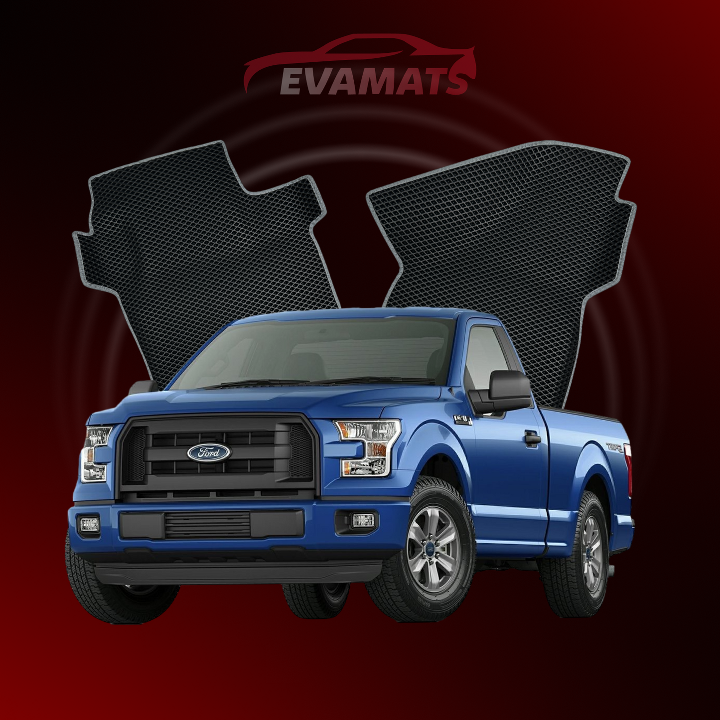 Dywaniki samochodowe EVAMATS do Ford F-150 13 gen 2014-2020 rok PICK-UP poedyncza kabina