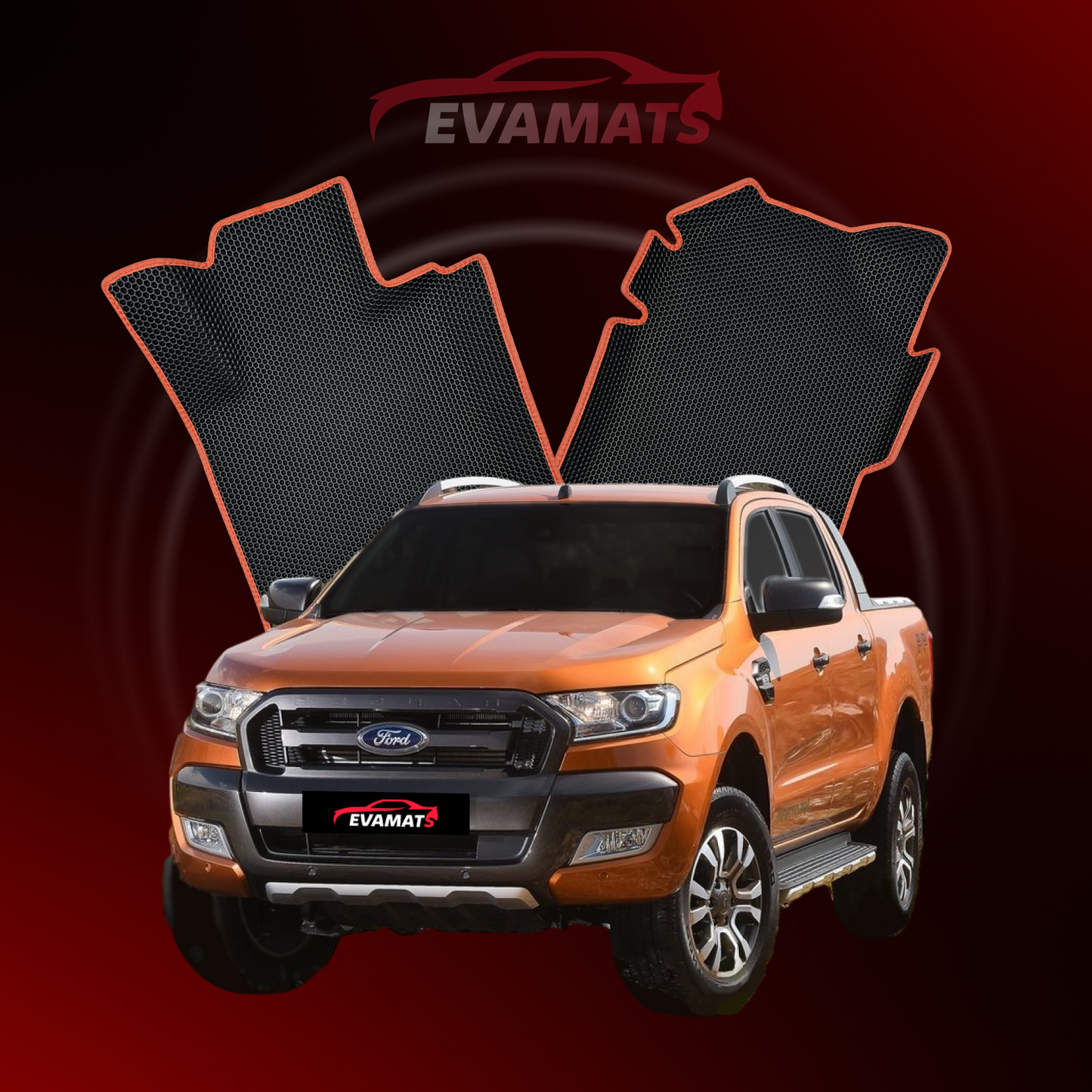 Dywaniki samochodowe EVAMATS do Ford Ranger 5 gen 2011-2022 rok PICK-UP podwójna kabina (Po lifting)