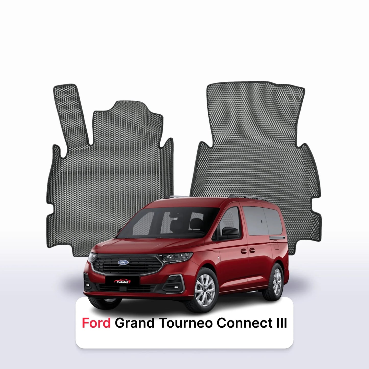 EVA Dywaniki samochodowe od EVA MATS 3D do Ford Grand Tourneo Connect 3 gen 2021-2027 rok Minivan BENZYNA + Podpiętka EVAMATS