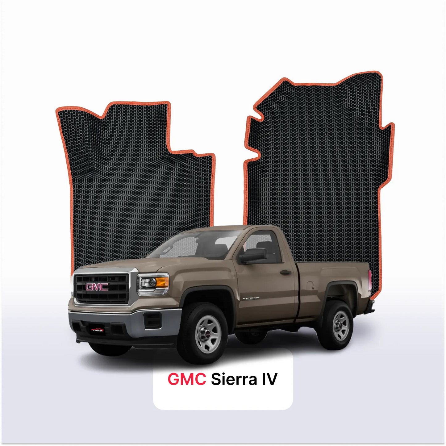 Автомобільні килимки EVAMATS для Chevrolet Silverado(T1XX) 4 Gen 2019-2025 Year PICK-UP with Single Cab Regular