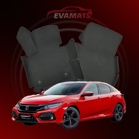 Коврики в салон EVAMATS для Honda Civic 10 gen 2015-2021 года выпуска ХЭТЧБЕК 5 дверей