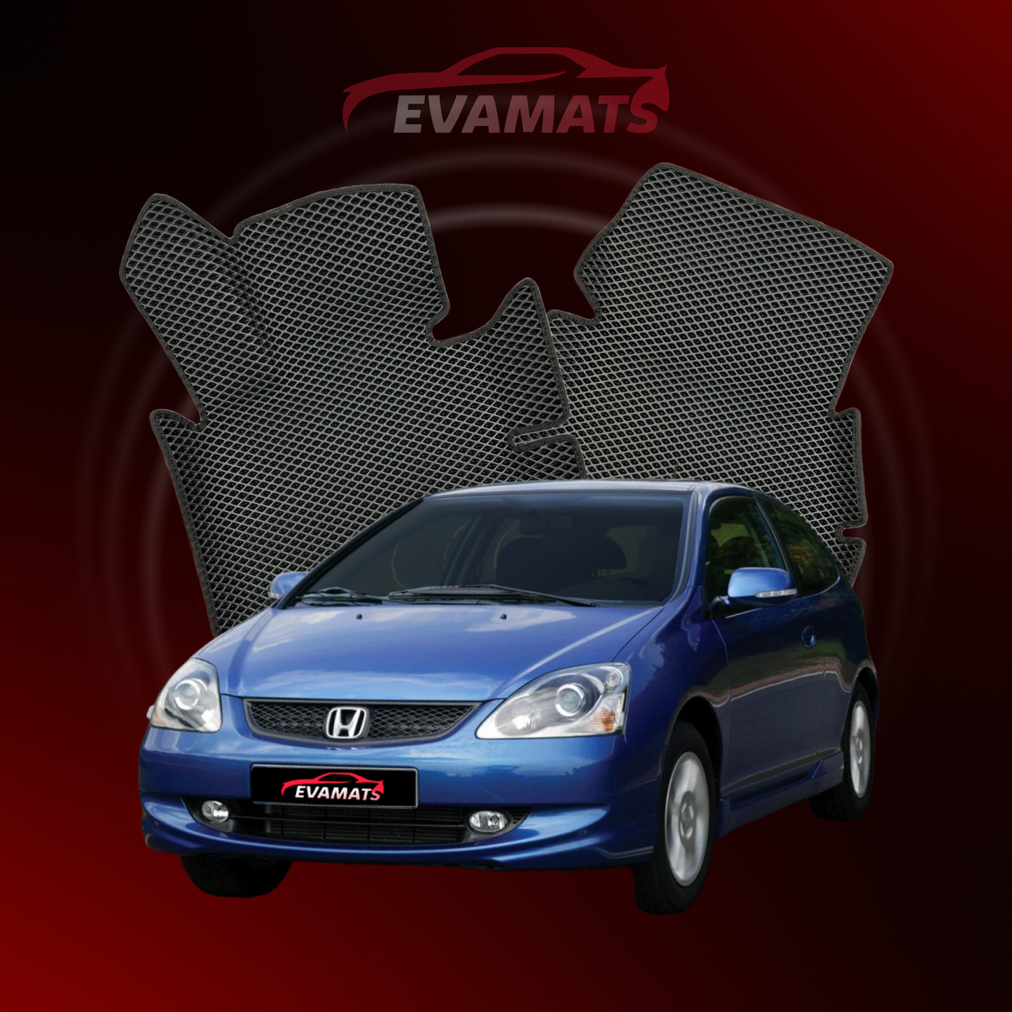 Автомобільні килимки EVAMATS для Honda Civic 7 gen 2000-2006 р.в. ХЕТЧБЕК 3 дв.