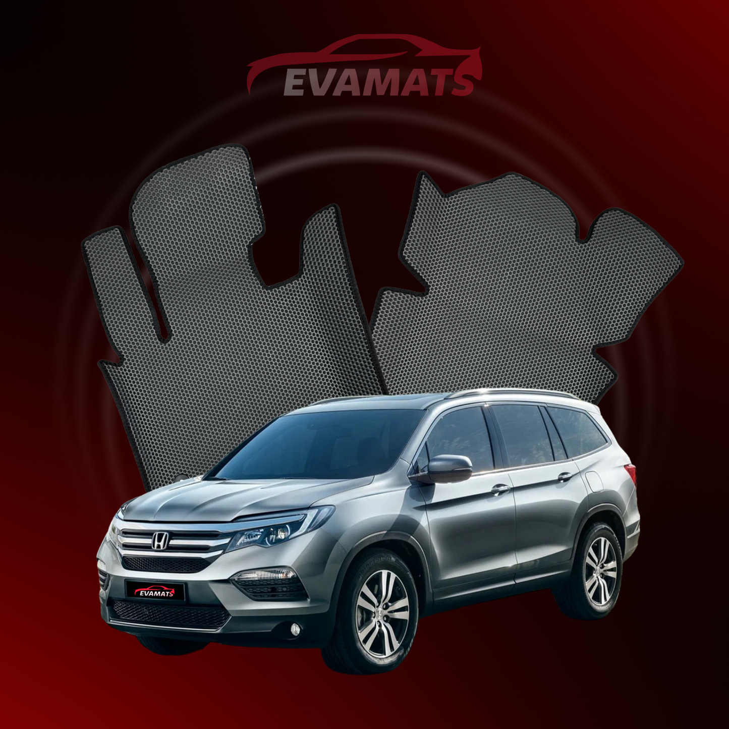 Автоковрики EVAMATS для позашляховика Honda Pilot 3 покоління 2015-2022