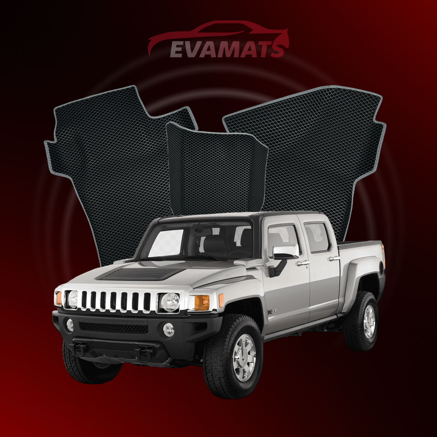 Dywaniki samochodowe EVAMATS do Hummer H3 1 gen 2005-2010 rok PICK-UP podwójna kabina