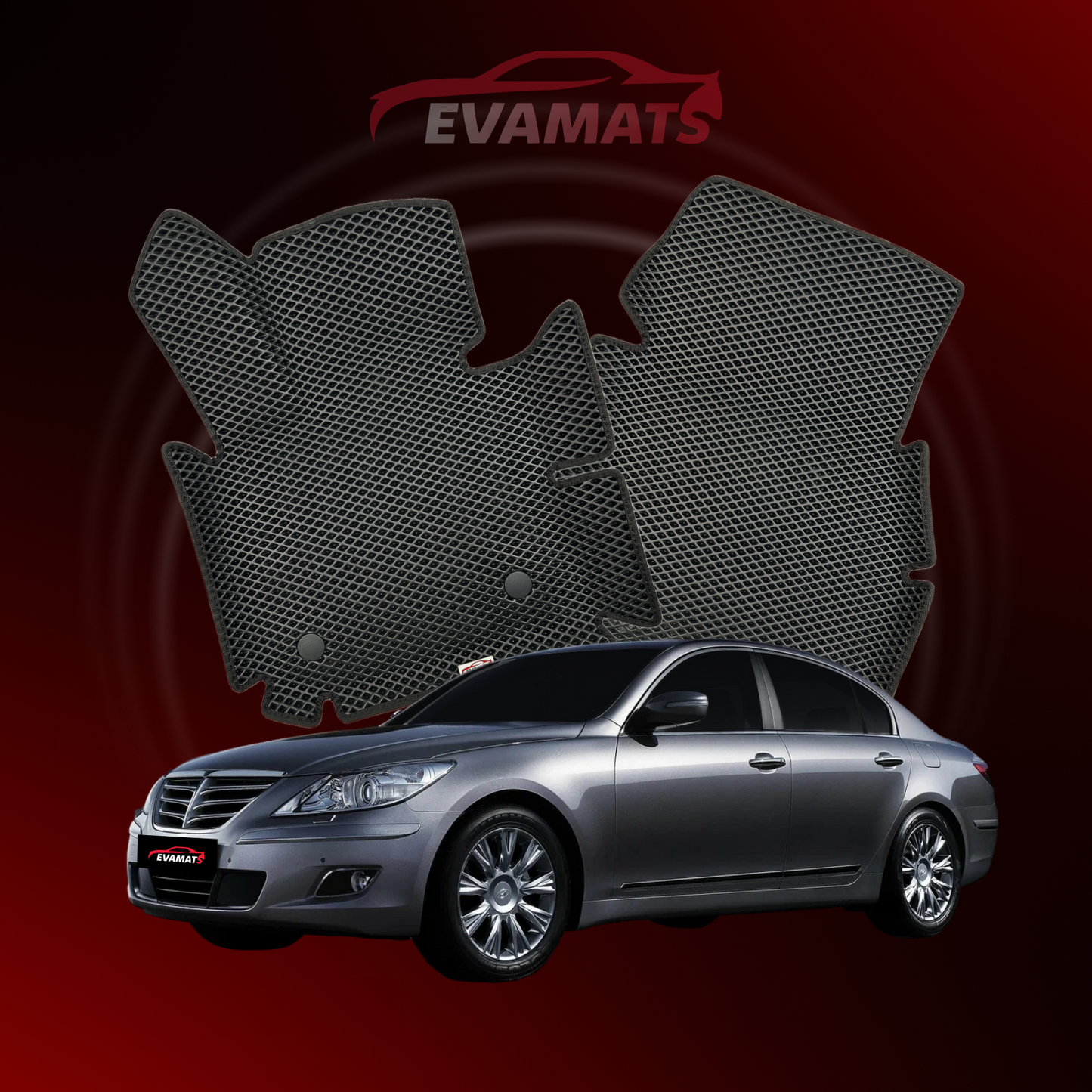 Dywaniki samochodowe 3D EVAMATS do Hyundai Genesis 1 gen 2008-2013 rok SEDAN