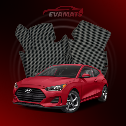 Dywaniki samochodowe 3D EVAMATS do Hyundai Veloster 2 gen 2018-2022 rok Hatchback 4 drzwi