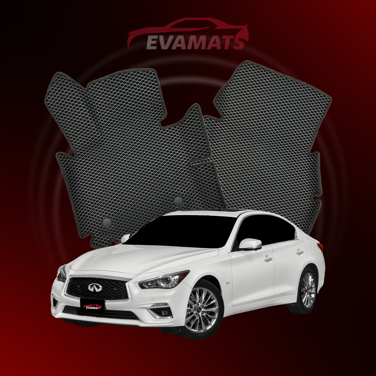 Dywaniki samochodowe 3D EVAMATS do Infiniti Q50 1 gen 2013-2025 rok SEDAN