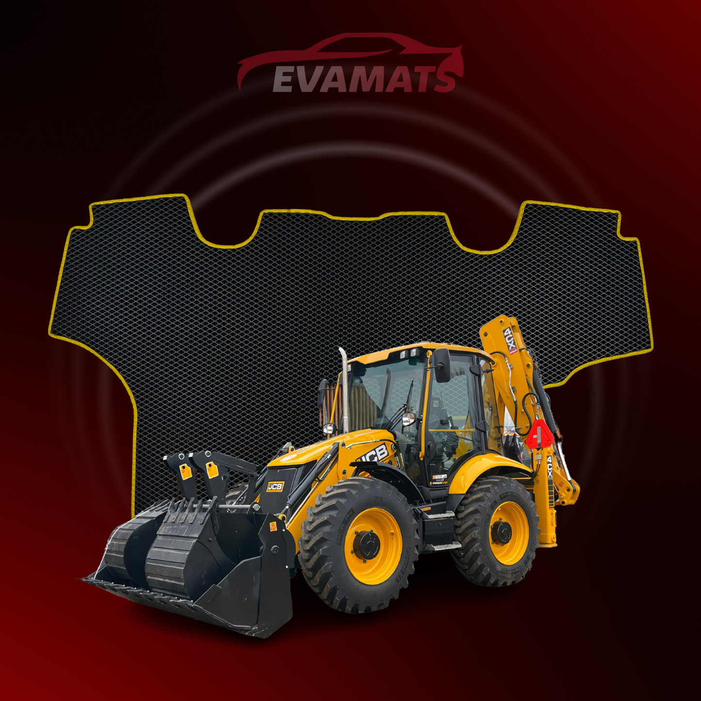 Коврики EVAMATS для JCB 4CX PRO 1-го поколения 2008-2024 г.в. ЭКСКАВАТОР