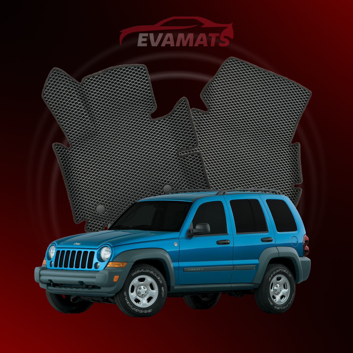 Коврики EVAMATS для внедорожника Jeep Cherokee(KJ) 3 gen 2001-2007 гг.