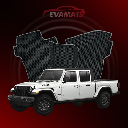 Dywaniki samochodowe 3D EVAMATS do Jeep Gladiator(JT) 1 gen 2019-2025 rok PICK-UP z podwójna kabina