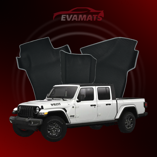 Dywaniki samochodowe EVAMATS do Jeep Gladiator(JT) 1 gen 2019-2023 rok PICK-UP z podwójna kabina