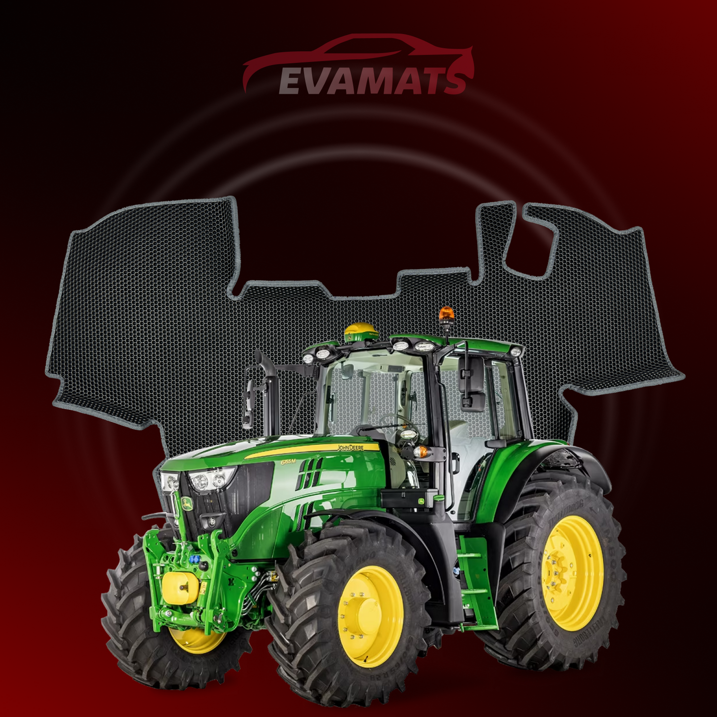 Dywaniki samochodowe 3D EVAMATS do John Deere 6155M 1 gen 2018-2025 rok CIĄGNIK