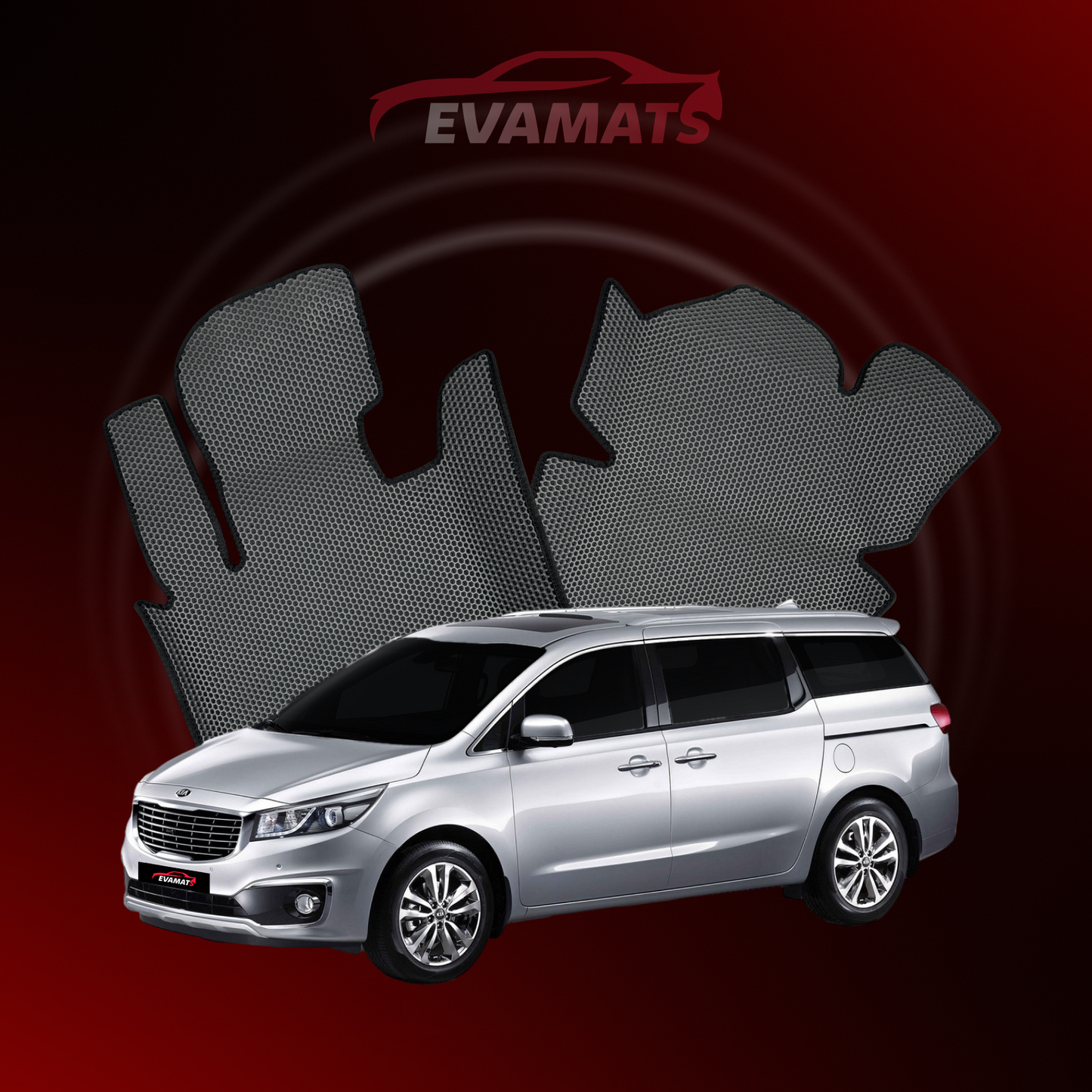 Dywaniki samochodowe 3D EVAMATS do Kia Carnival III gen 2014-2021 rok MINIVAN