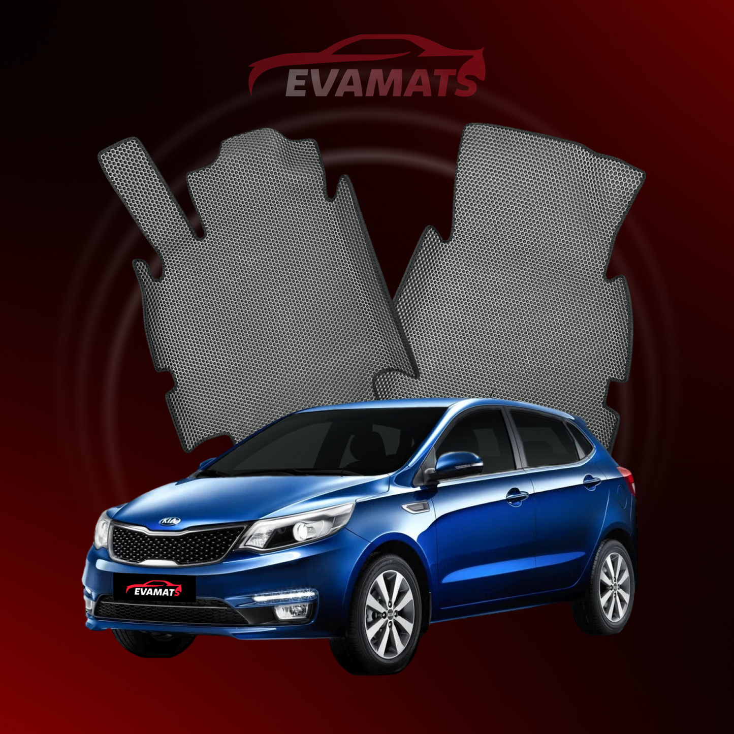 Автоковрики EVAMATS для Kia Rio III gen 2011-2017 ХЕТЧБЕК 5 дв.