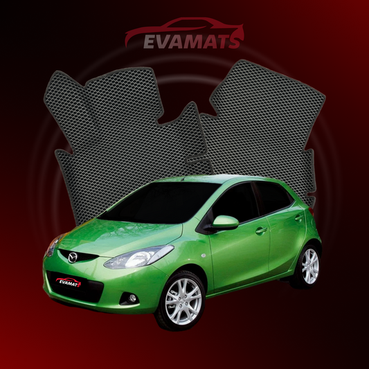 Dywaniki samochodowe EVAMATS do Mazda 2(DE) 2 gen 2007-2014 rok HATCHBACK 5 drzwi