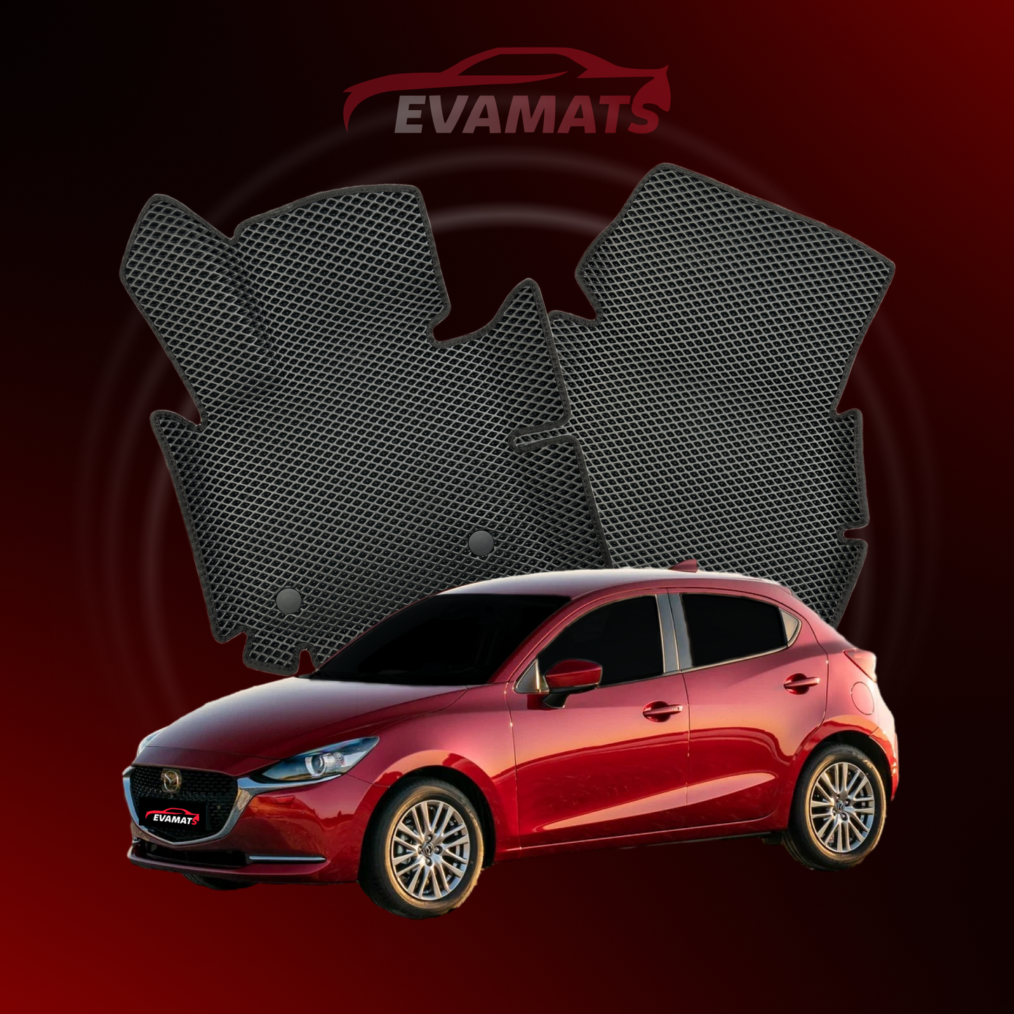 Dywaniki samochodowe EVAMATS do Mazda 2(DJ) 3 gen 2014-2025 rok HATCHBACK 5 drzwi