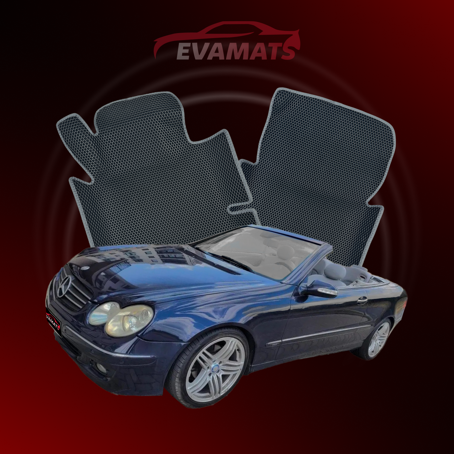 Автоковрики EVAMATS для Mercedes-Benz CLK 1-го покоління (C208) 1997 - 2002 КАБІРОЛЕТ